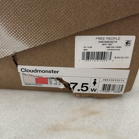 NEW Free People FP Movement x On Cloudmonster Sneakers Size 7.5🌸 - Picture 16 of 16